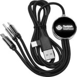 KABEL IŞIKLI POWERBANK KABLOSU TYPE-C GİRİŞ-ÇIKIŞLI